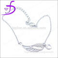 Wholesale 925 sterling silver angel wing bracelet